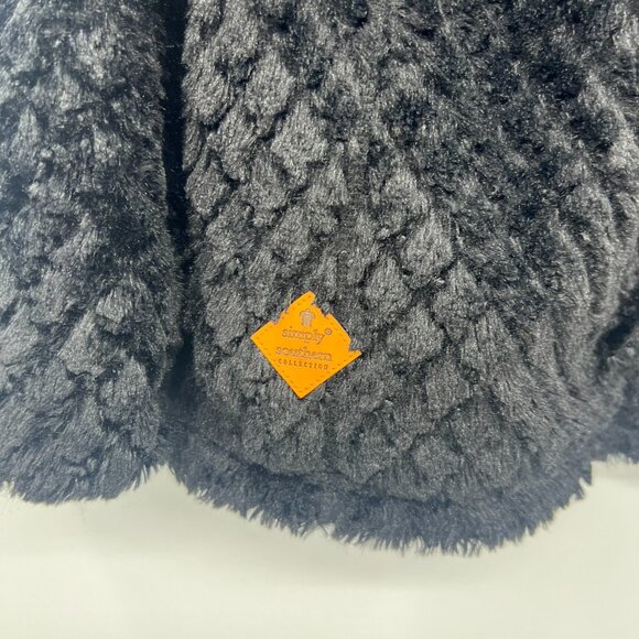 Simply Southern Black Sherpa Quarter Zip Sweatshirt Women's Small - Picture 3 of 5